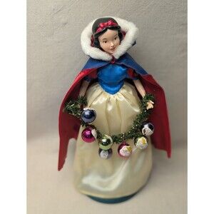 Vtg Telco Animated Musical Disney's Snow White Wind Up Christmas 15" Doll Figure